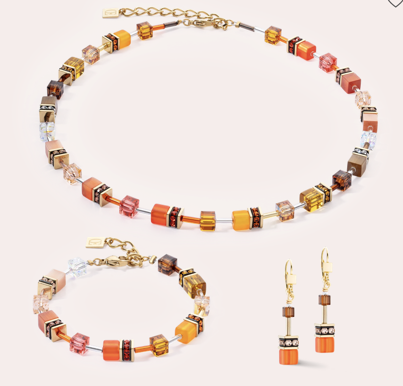Collier GeoCUBE® Iconic Sunset or