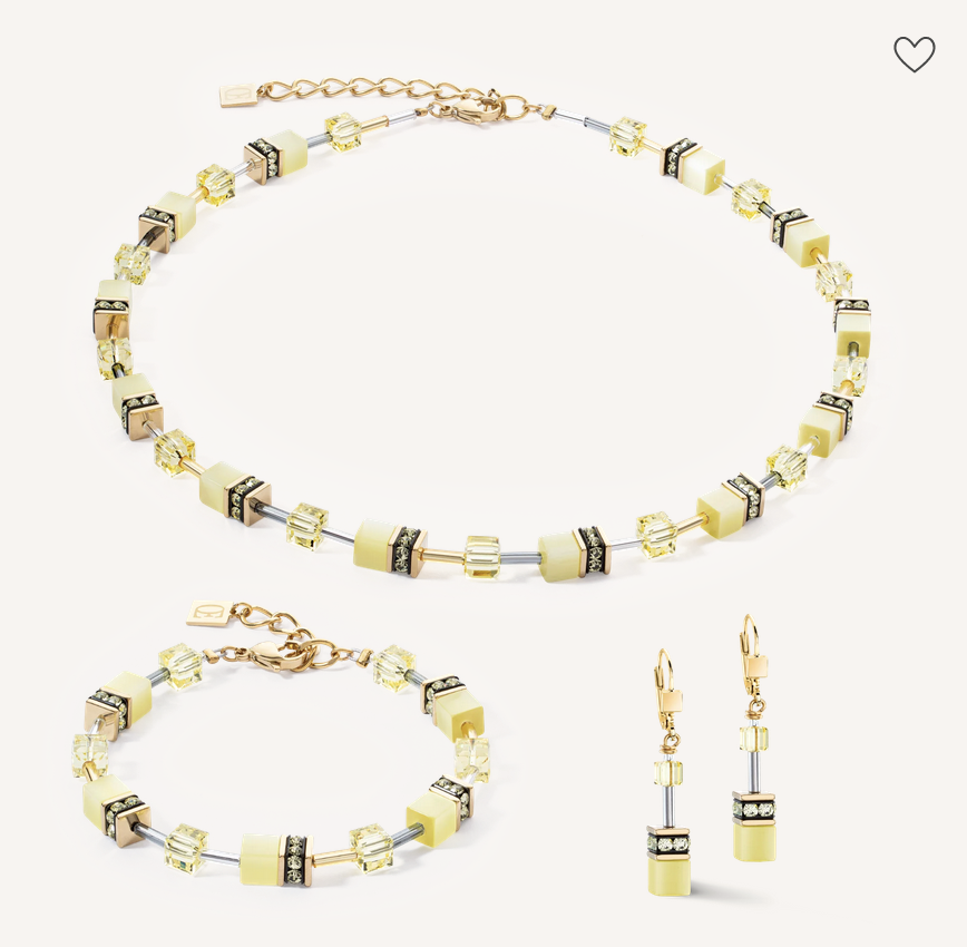 Collier GeoCUBE® Iconic Mono Or jaune