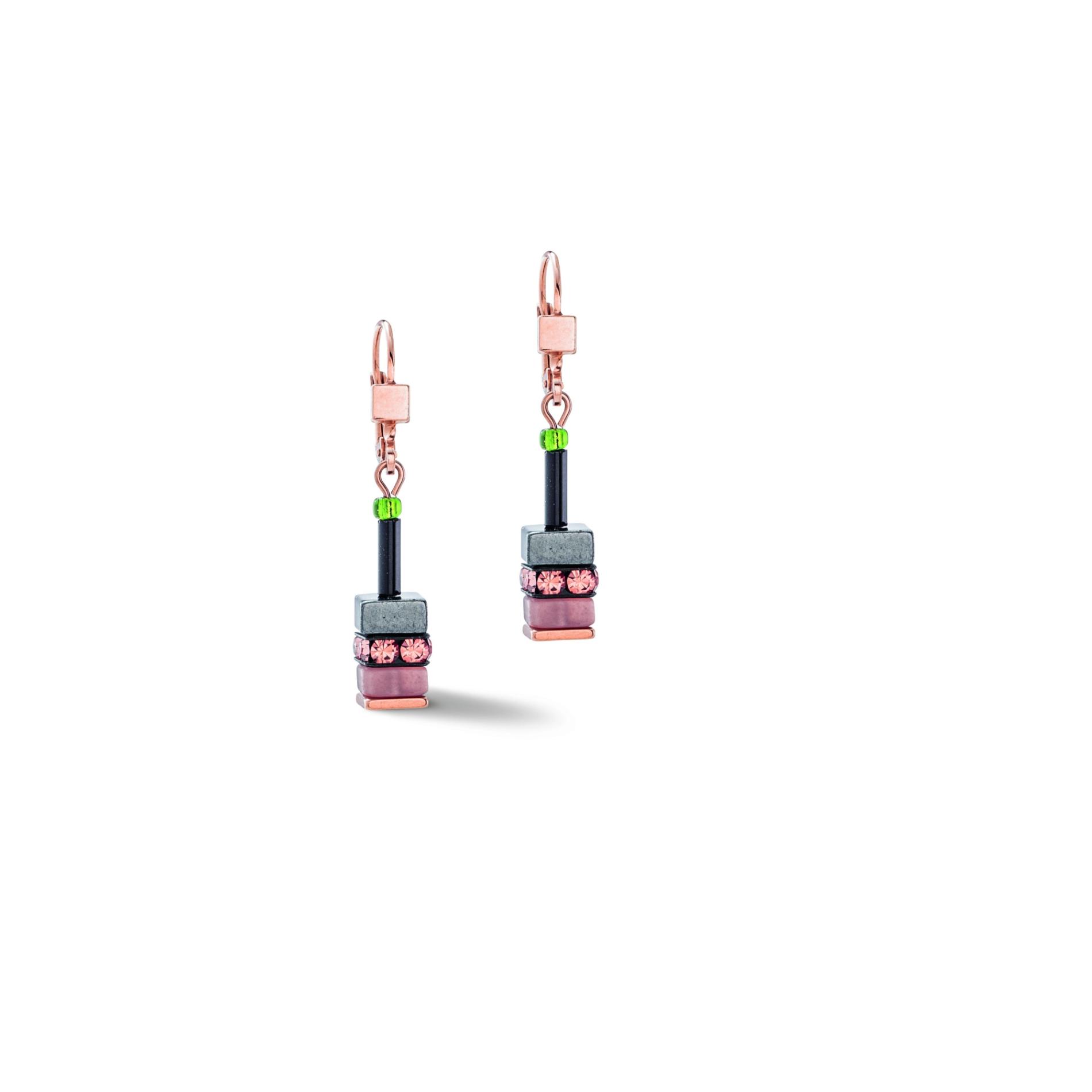 Boucles d'oreilles Sparkling Classic Elements Olive Marron