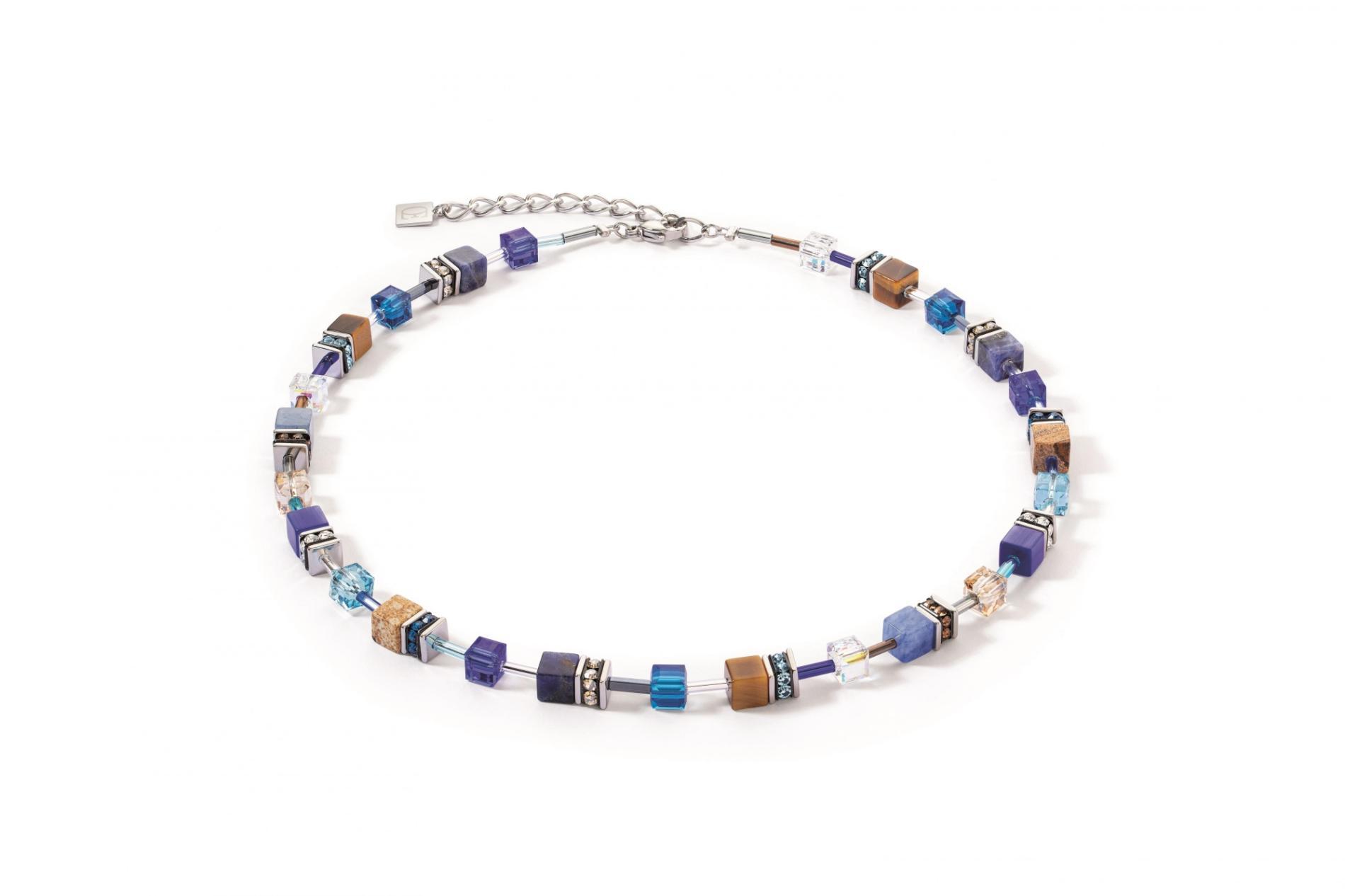 Collier GeoCUBE® Iconic Precious bleu-brun