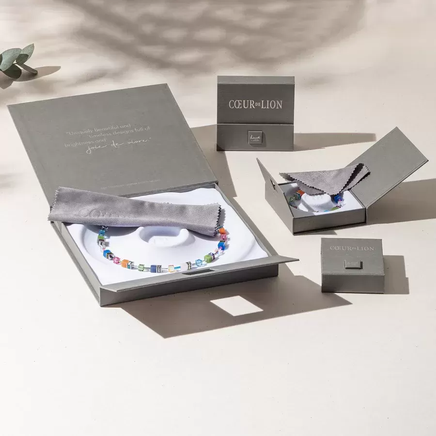 Créoles GeoCUBE® Chunky Chain or-brun