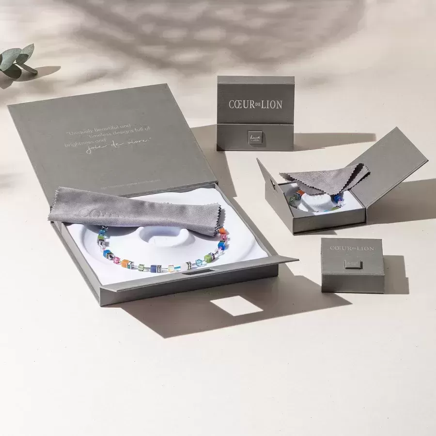 Collier GeoCUBE® Iconic Nature brun-blanc