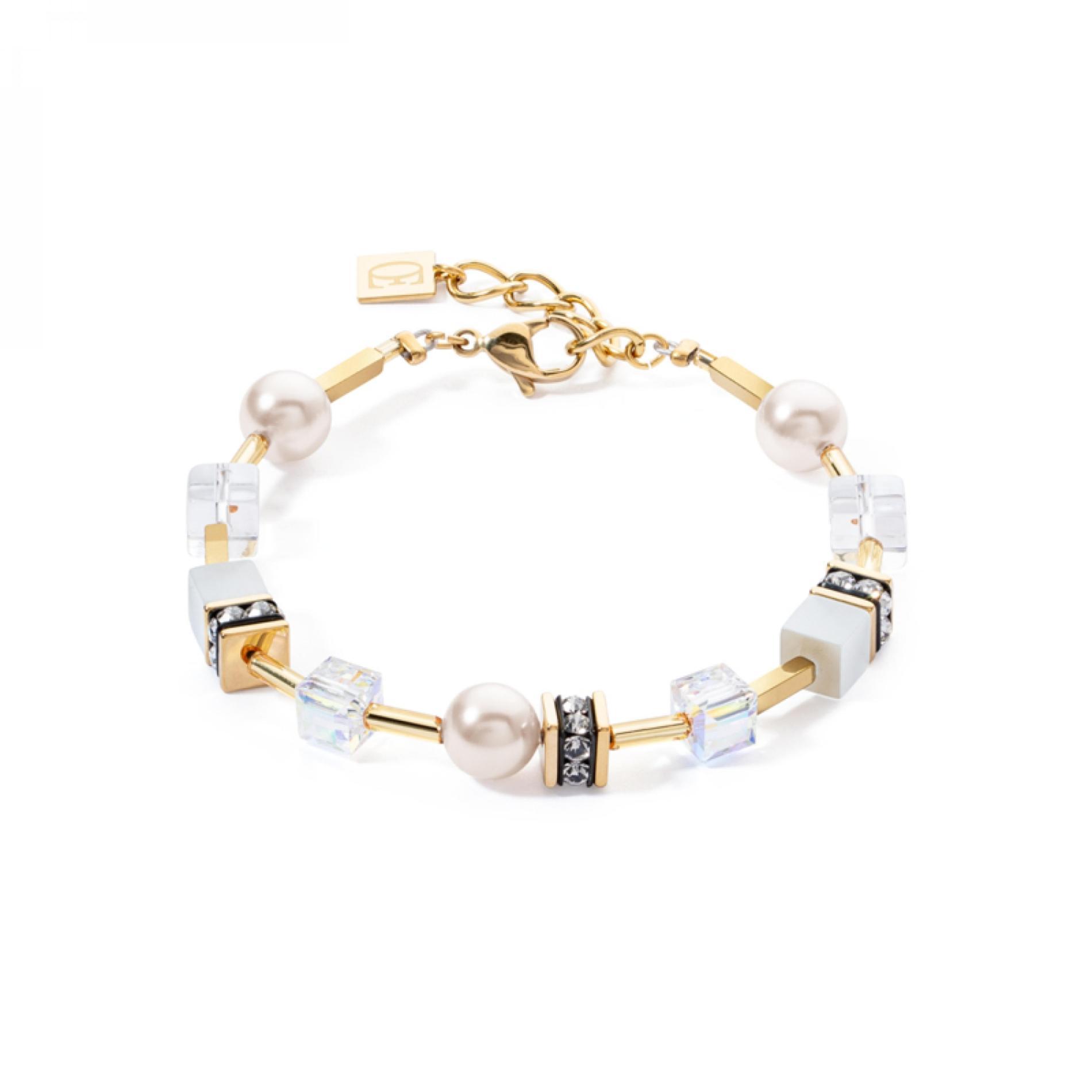 Bracelet GeoCUBE® Iconic Pearl Mix or-blanc