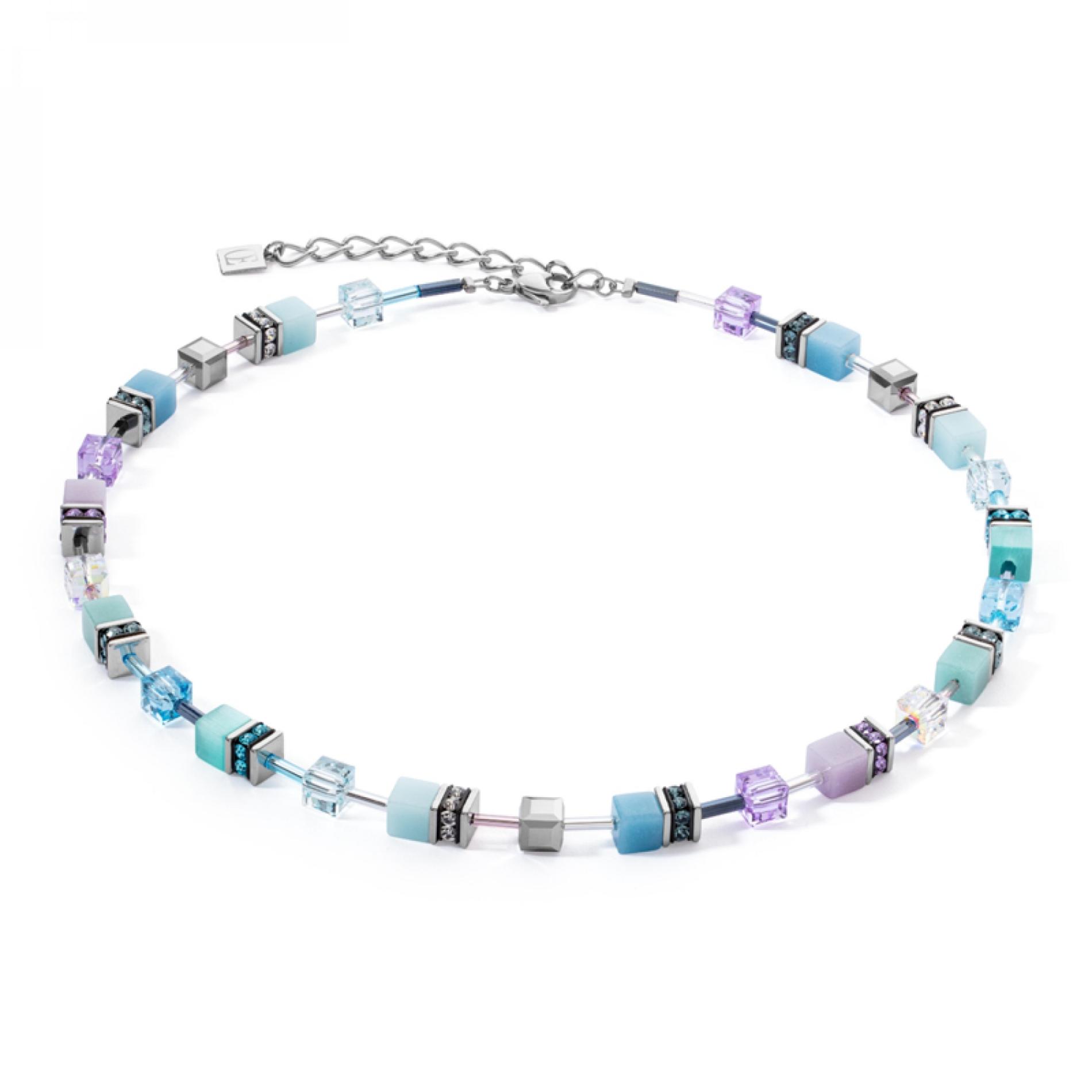 Collier GeoCUBE® Iconic aqua-lilas