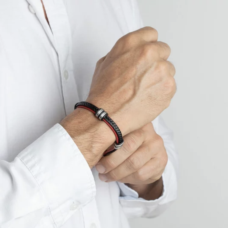 BRACELET LOTUS ACIER INOXYDABLE HOMME