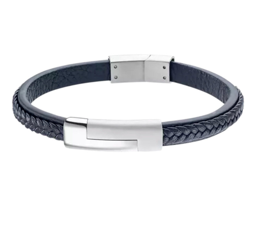 BRACELET LOTUS CUIR HOMME