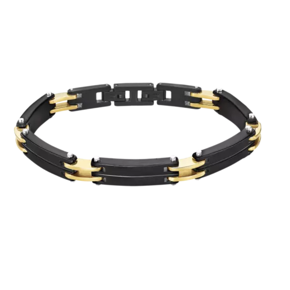 BRACELET LOTUS STYLE MEN IN BLACK ACIER INOXYDABLE 316L HOMME