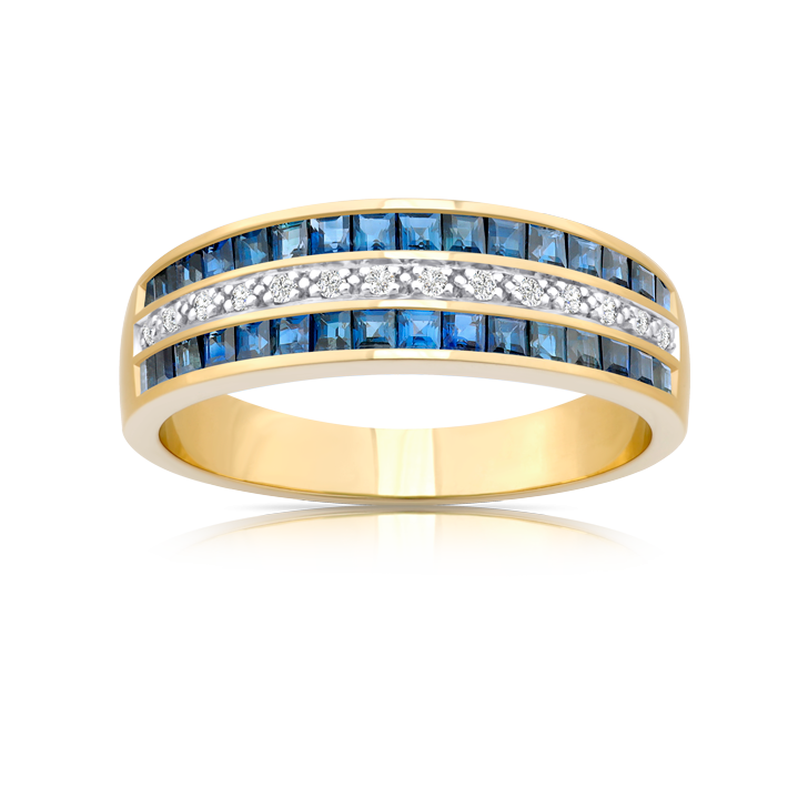 Bague Saphir et Diamants