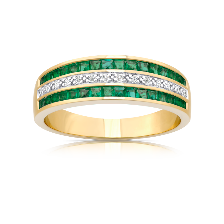 Bague Emeraude et Diamants