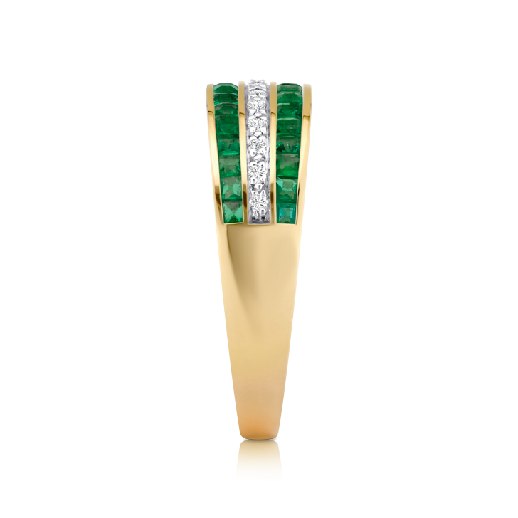 Bague Emeraude et Diamants