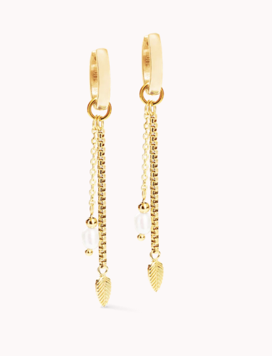 Boucles d'oreilles Serene Knot Chain or