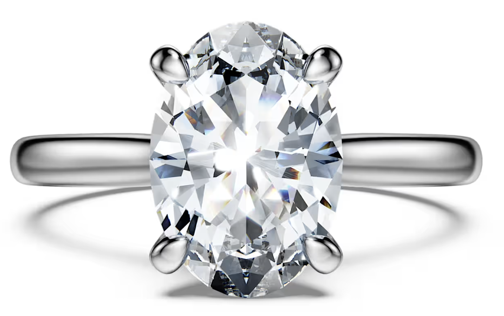 Bague Solitaire Ovale Synthèse