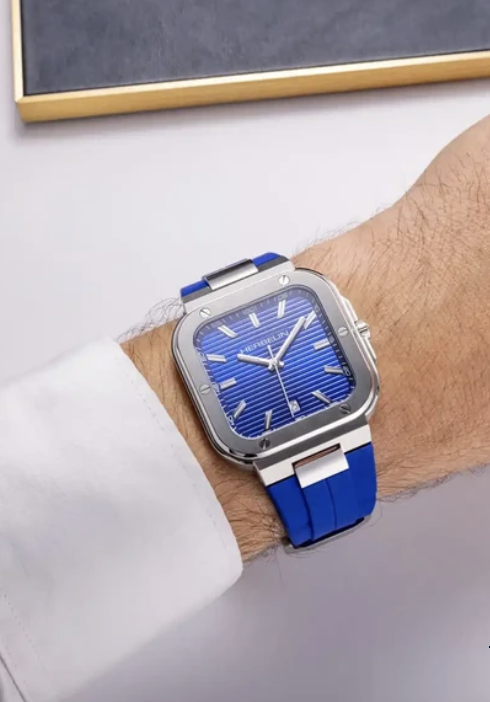 CAP CAMARAT SQUARE - QUARTZ - BLEU & FKM BLEU