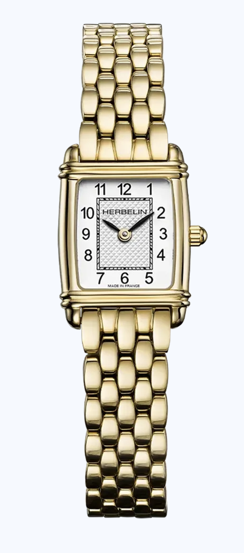 ART DÉCO - TONNEAU QUARTZ - PVD OR JAUNE
