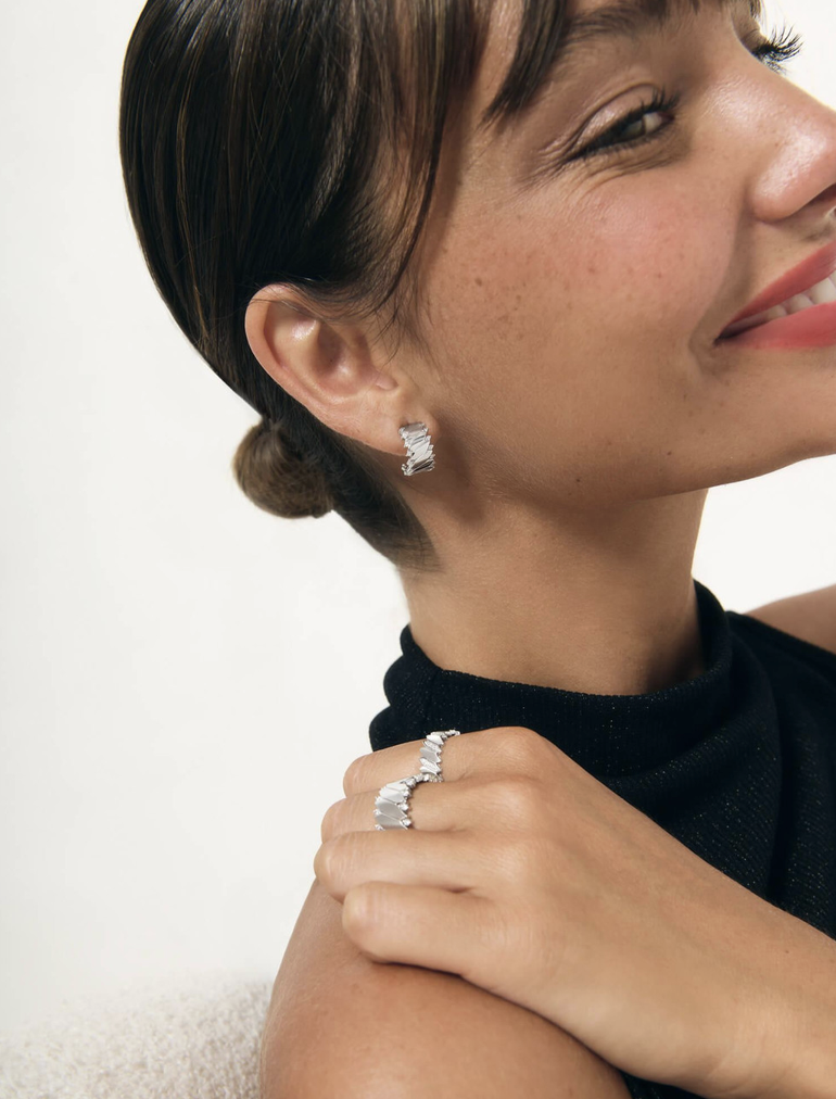 Boucles d’oreilles Minuit Absolu argent