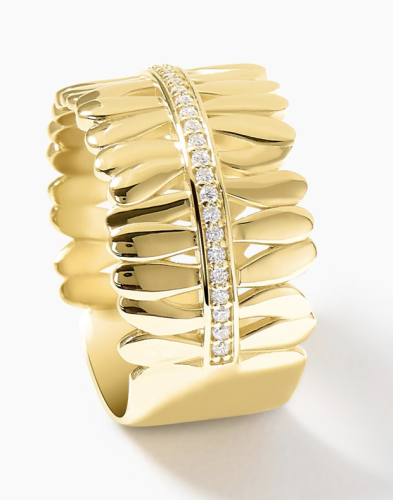 Bague Les Fougères dorée