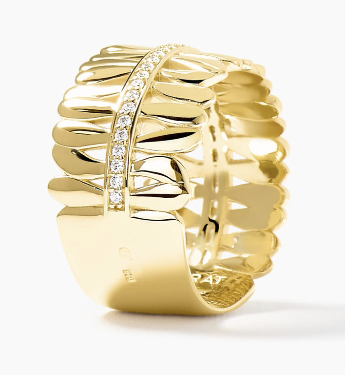 Bague Les Fougères dorée