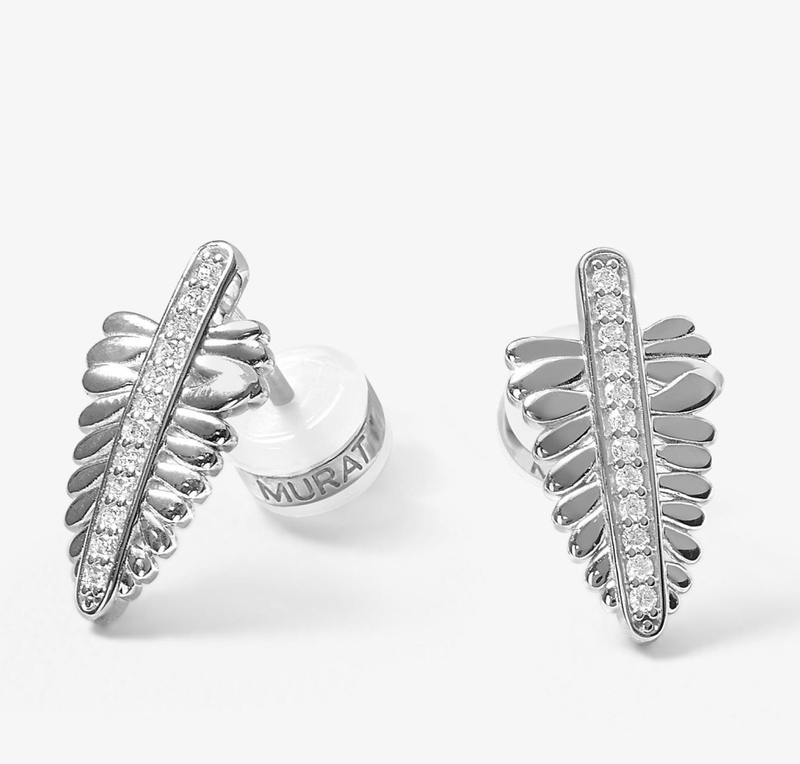 Boucles d'oreilles La Feuille de Fougère argent