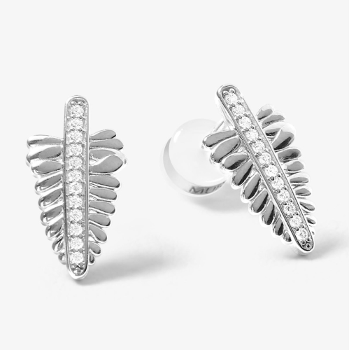 Boucles d'oreilles La Feuille de Fougère argent