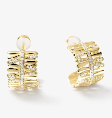 Boucles d'oreilles Les Fougères dorées