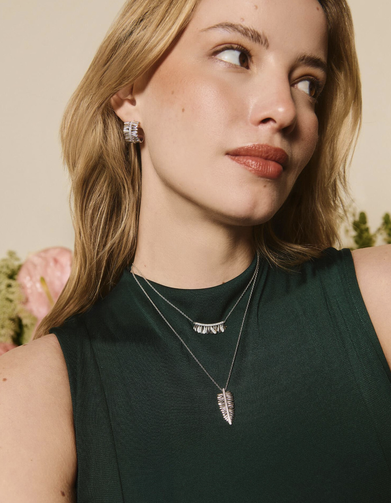 Boucles d'oreilles Les Fougères argent