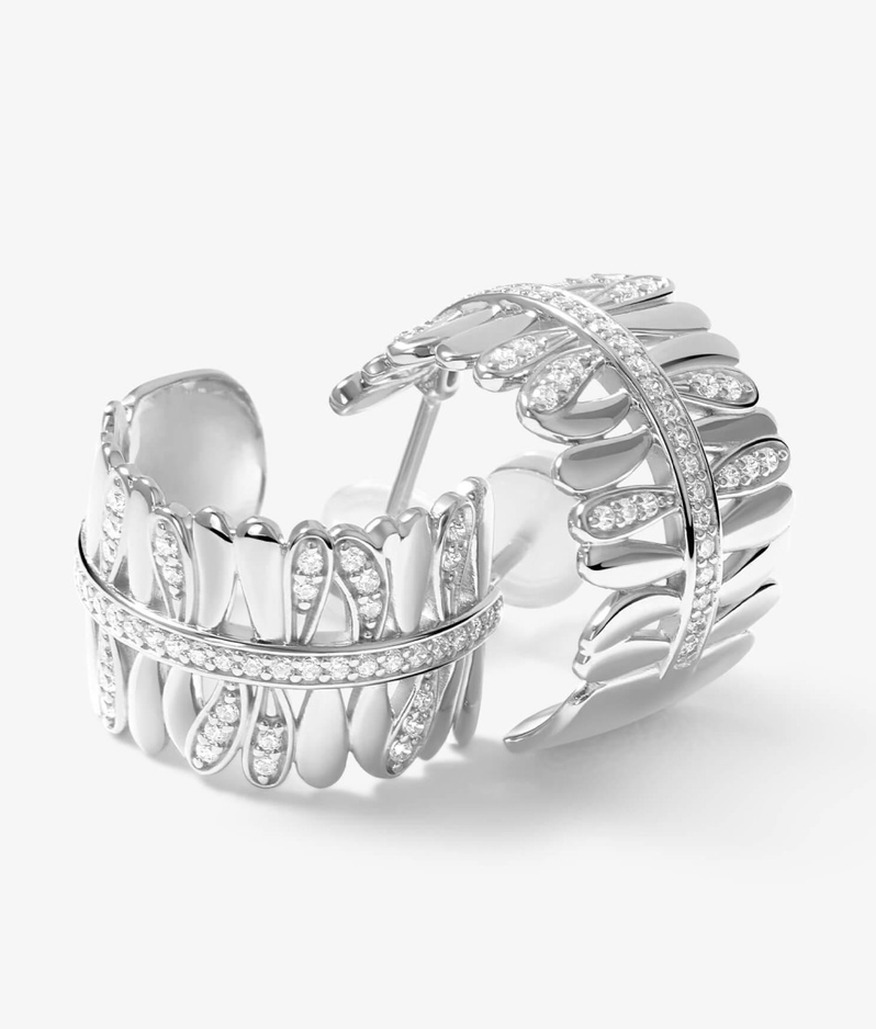 Boucles d'oreilles Les Fougères argent