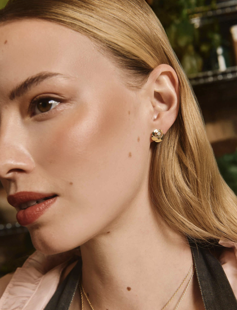 Boucles d'oreilles La Rose dorées