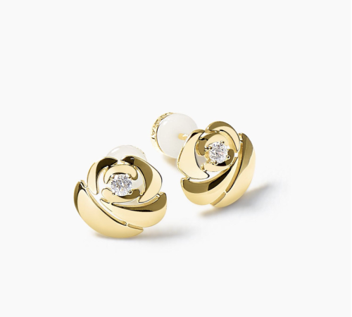 Boucles d'oreilles La Rose dorées