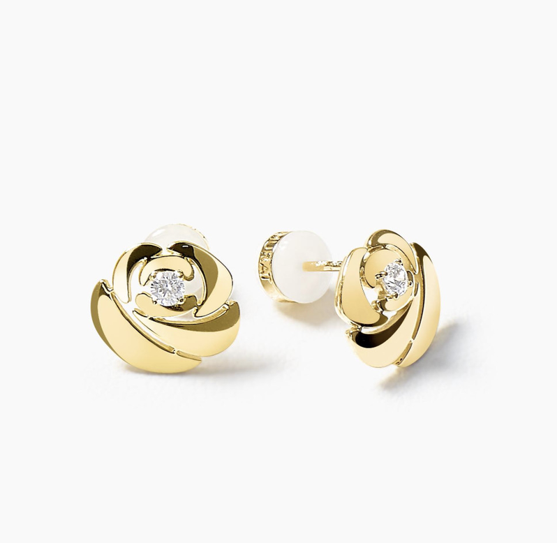 Boucles d'oreilles La Rose dorées