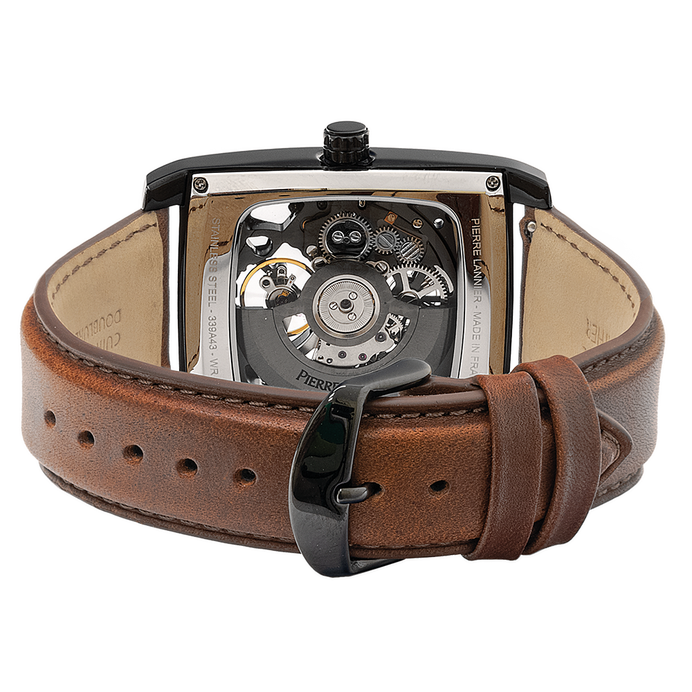 Montre Homme HECTOR Automatique - Bracelet Cuir Brun