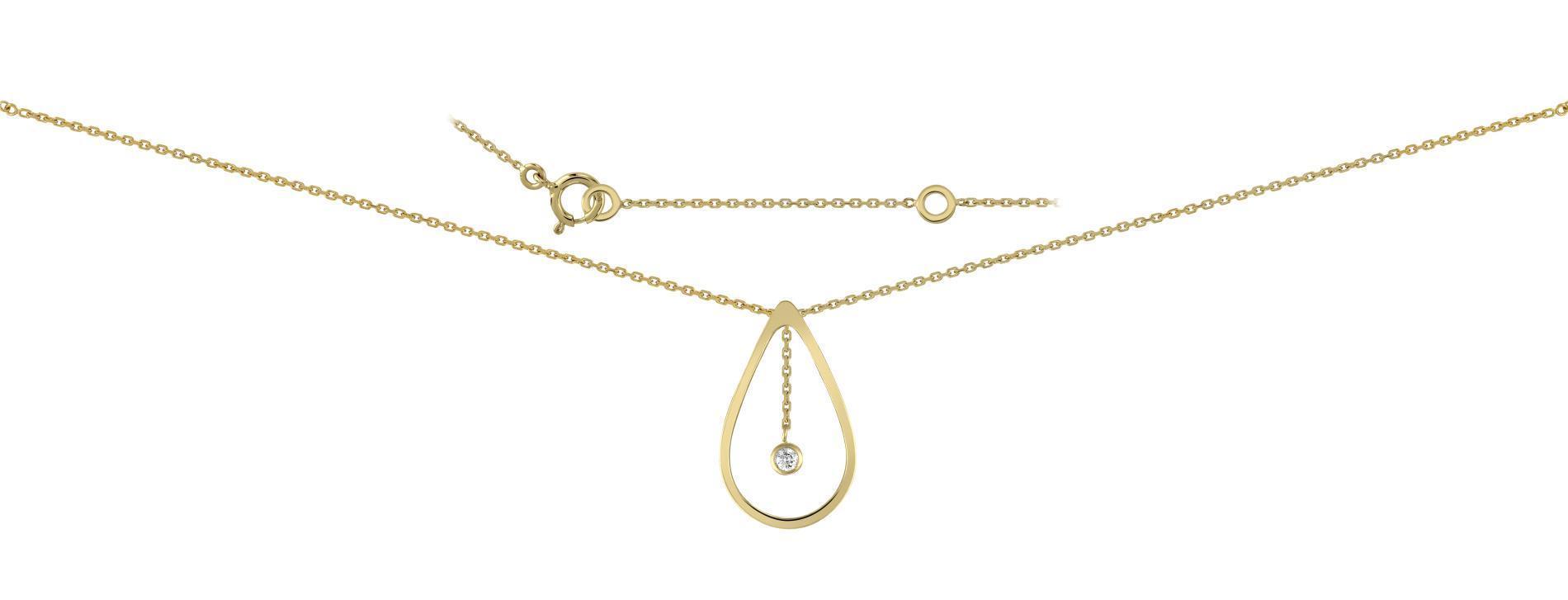 Collier goutte pampille Diamant